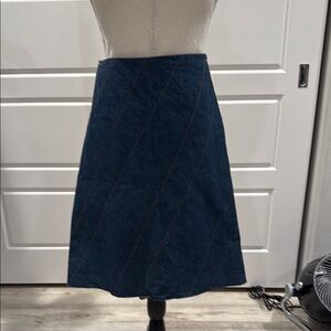 Massimo Dutti Classic Blue Denim Skirt